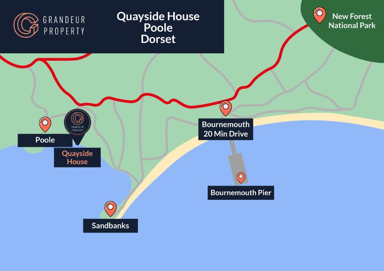Stunning & Classy 2Bed House, Poole, Parking Kültér fotó